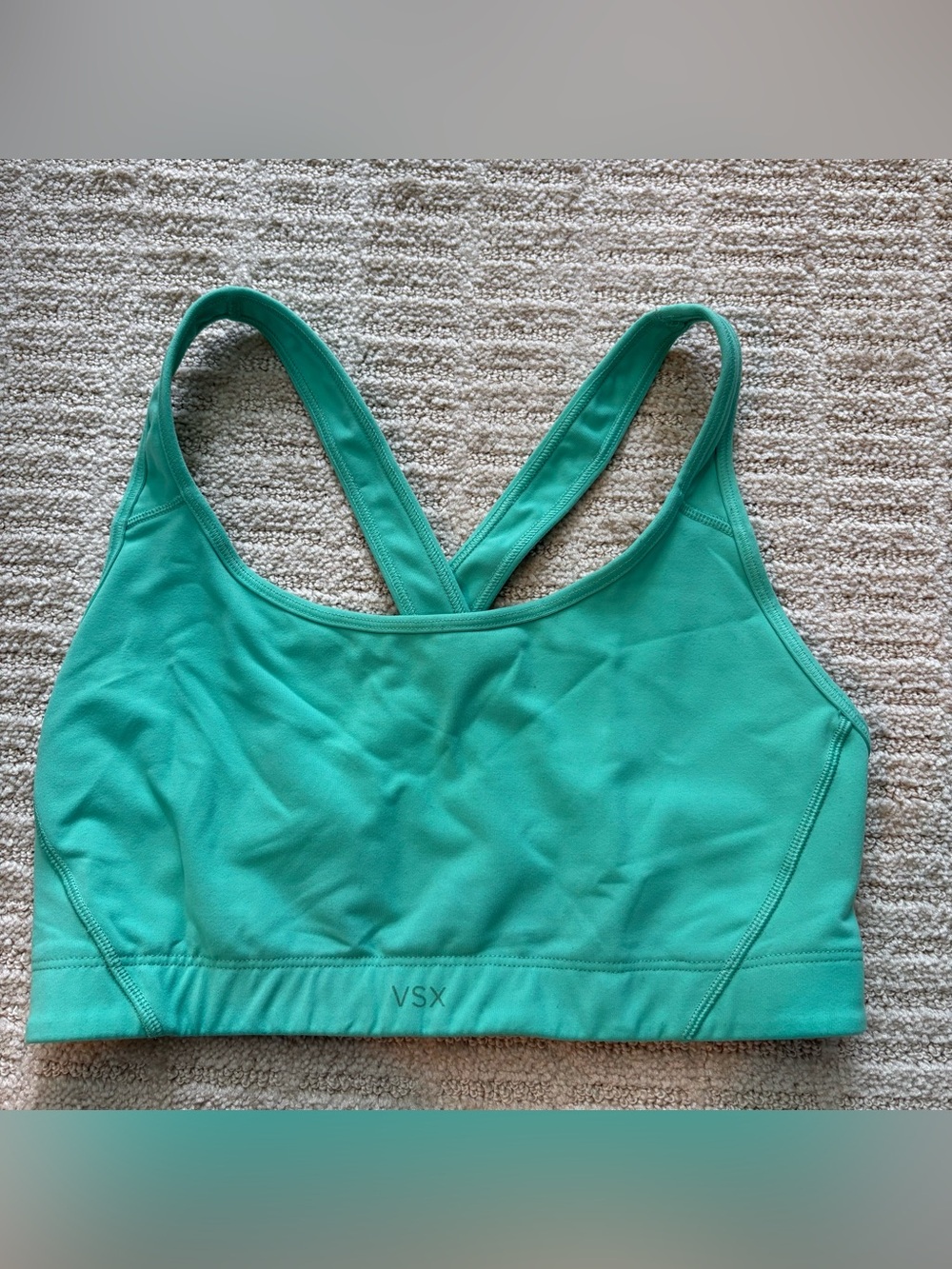 VSX Green Cross-Back Sports Bra